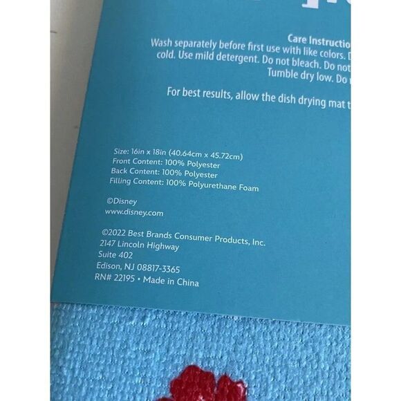 Disney Stitch Christmas Dish Drying Mat Santa Claus Hat Mistletoe Gifts NEW - Picture 7 of 8